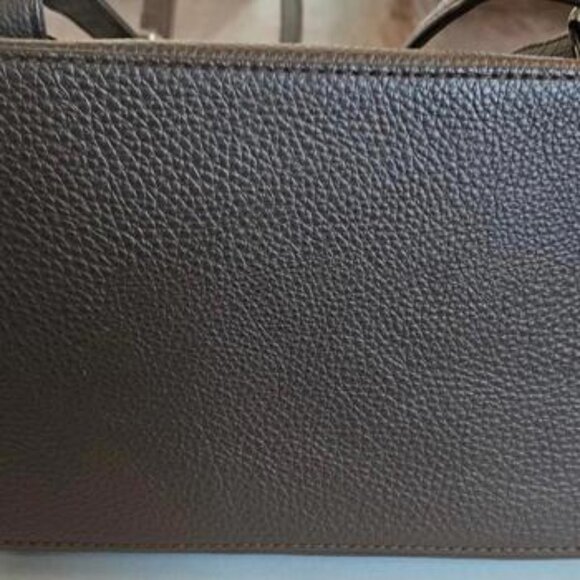 L. Credi Women\'s Brown Pebbled Leather Backpack with Decorative Front‎ Flap NWOT main image 7